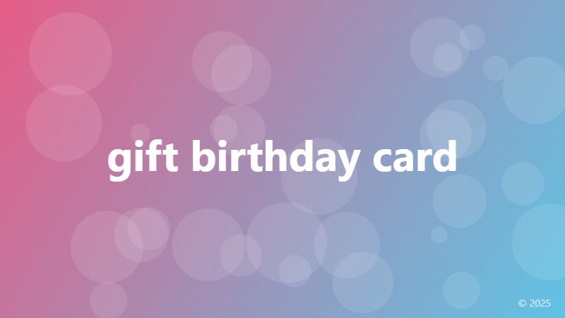gift birthday card