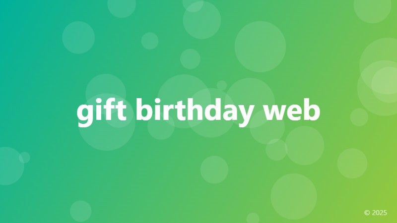 gift birthday web
